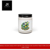 Brazil Soccer Candle with Retro Flag Design for Country Pride Home Decor | Jory Store by@Outfy