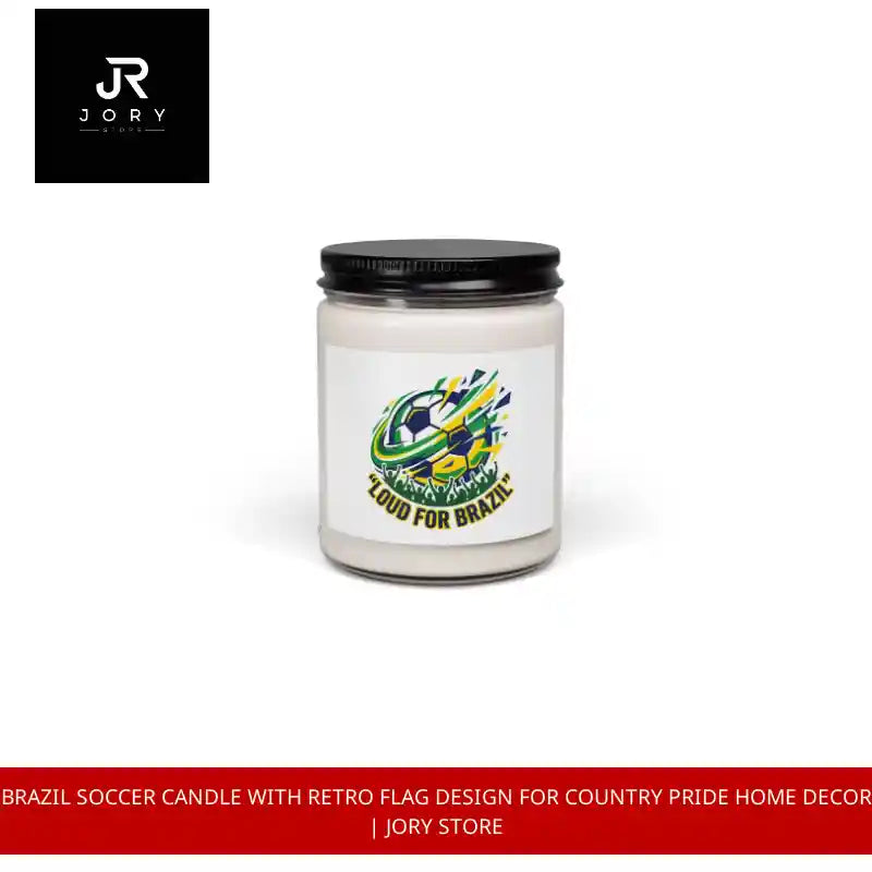Brazil Soccer Candle with Retro Flag Design for Country Pride Home Decor | Jory Store by@Outfy